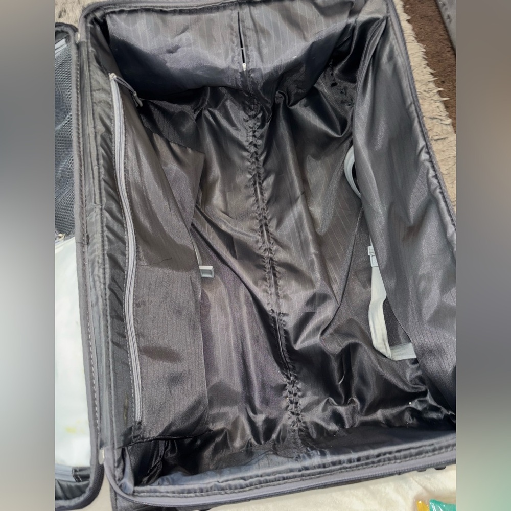 Sleek Gray Travel Suitcase
